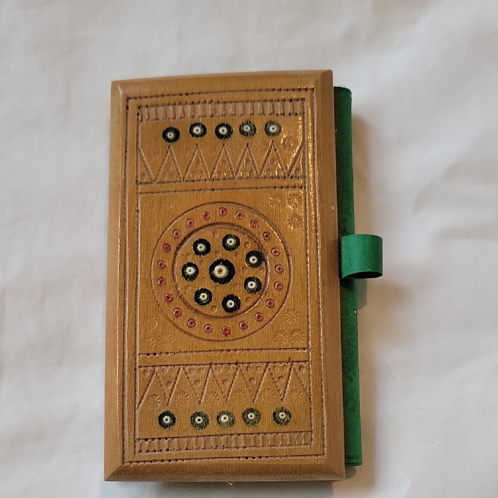 Antique Russian Military Nurses Wooden Notebook